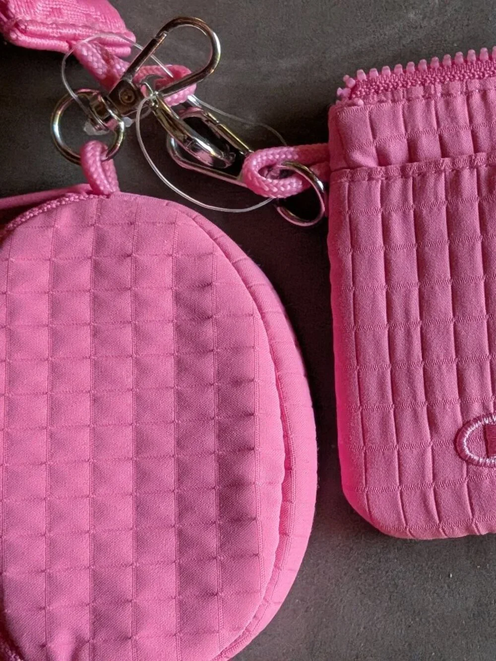 Champion Pink Quilted Multi-Accessory Keychain Pouch Set